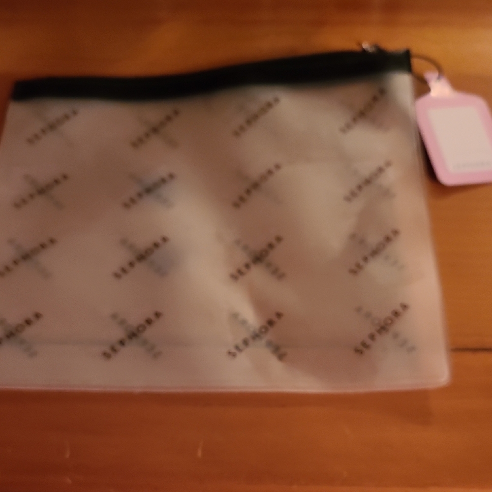 Sephora Clear Pouch with Black Accents